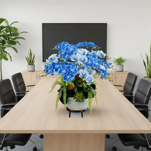 ✨ CHẬU LAN GIẢ ĐỂ PHÒNG KHÁCH 13 CÀNH: TUYỆT PHẨM CAO SU CAO CẤP!