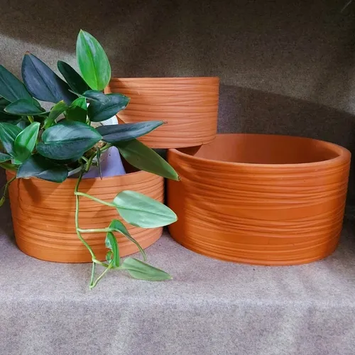 🌼Chậu gốm trồng cây cảnh đẹp: Mẫu đất nung vân sóng này sẽ khiến bạn BẤT NGỜ!