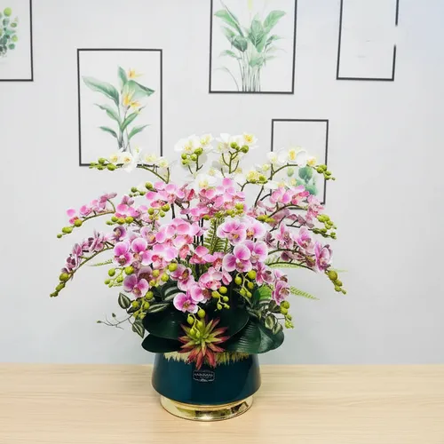 ✨ CHẬU LAN HỒ ĐIỆP GIẢ CAO CẤP TIỂU HỒ ĐIỆP – SANG TRỌNG, TINH TẾ, BỀN ĐẸP!