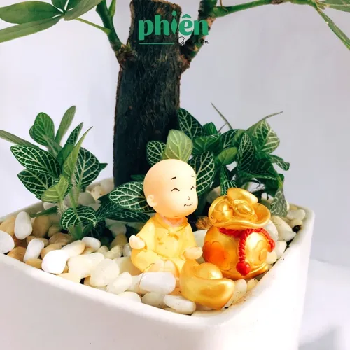 ☀️Chậu Cây Cảnh Để Bàn Kim Ngân Mix Cẩm nhung - MAY MẮN Nhân Ba, Tài Lộc Ngập Nhà