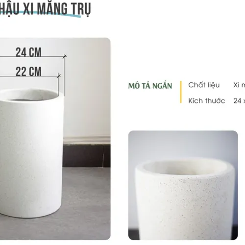 🌼Chậu Cây Xi Măng Trụ Tròn & Vuông Siêu Bền Đẹp - Nâng Tầm Không Gian Sống