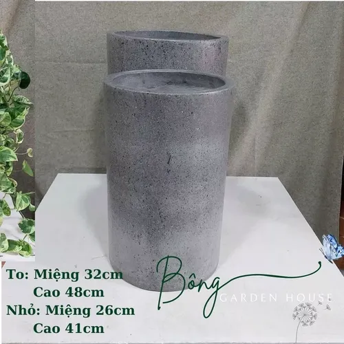 🌿Chậu Xi Măng Tròn Cao Cấp: BỀN ĐẸP Vượt Thời Gian - Chuẩn Hàng Xuất Khẩu!