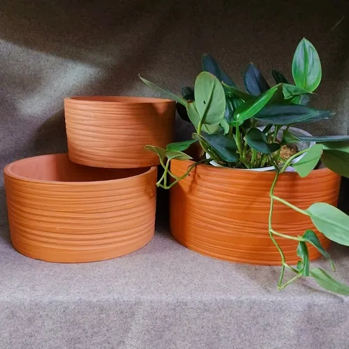 🌼Chậu gốm trồng cây cảnh đẹp: Mẫu đất nung vân sóng này sẽ khiến bạn BẤT NGỜ!