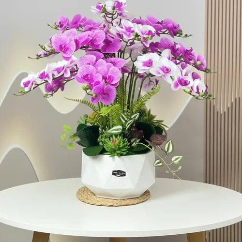 ✨ CHẬU LAN HỒ ĐIỆP GIẢ CAO CẤP 18 CÀNH: ĐỈNH CAO NGHỆ THUẬT TRƯNG BÀY!