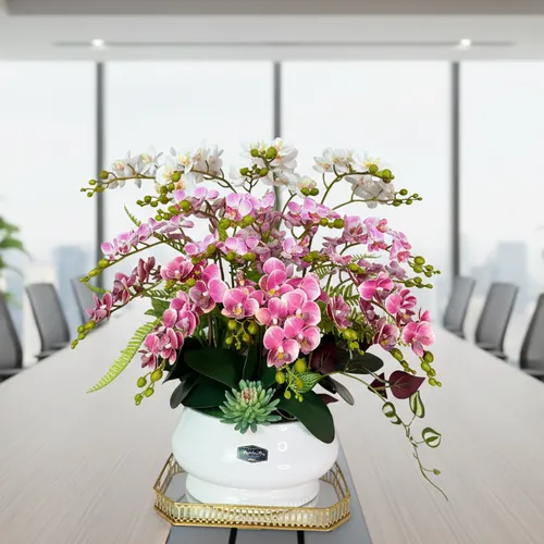 ✨ CHẬU LAN HỒ ĐIỆP GIẢ CAO CẤP TIỂU HỒ ĐIỆP – SANG TRỌNG, TINH TẾ, BỀN ĐẸP!