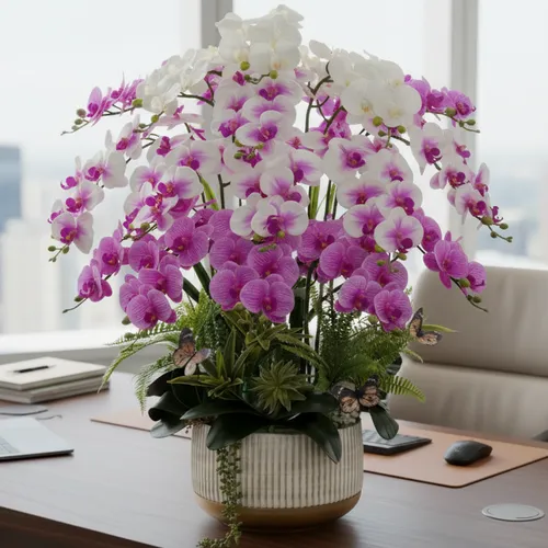 ✨CHẬU LAN HỒ ĐIỆP GIẢ 15 CÀNH – SANG TRỌNG CAO 85CM!