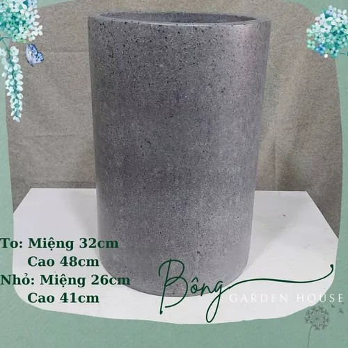 🌿Chậu Xi Măng Tròn Cao Cấp: BỀN ĐẸP Vượt Thời Gian - Chuẩn Hàng Xuất Khẩu!