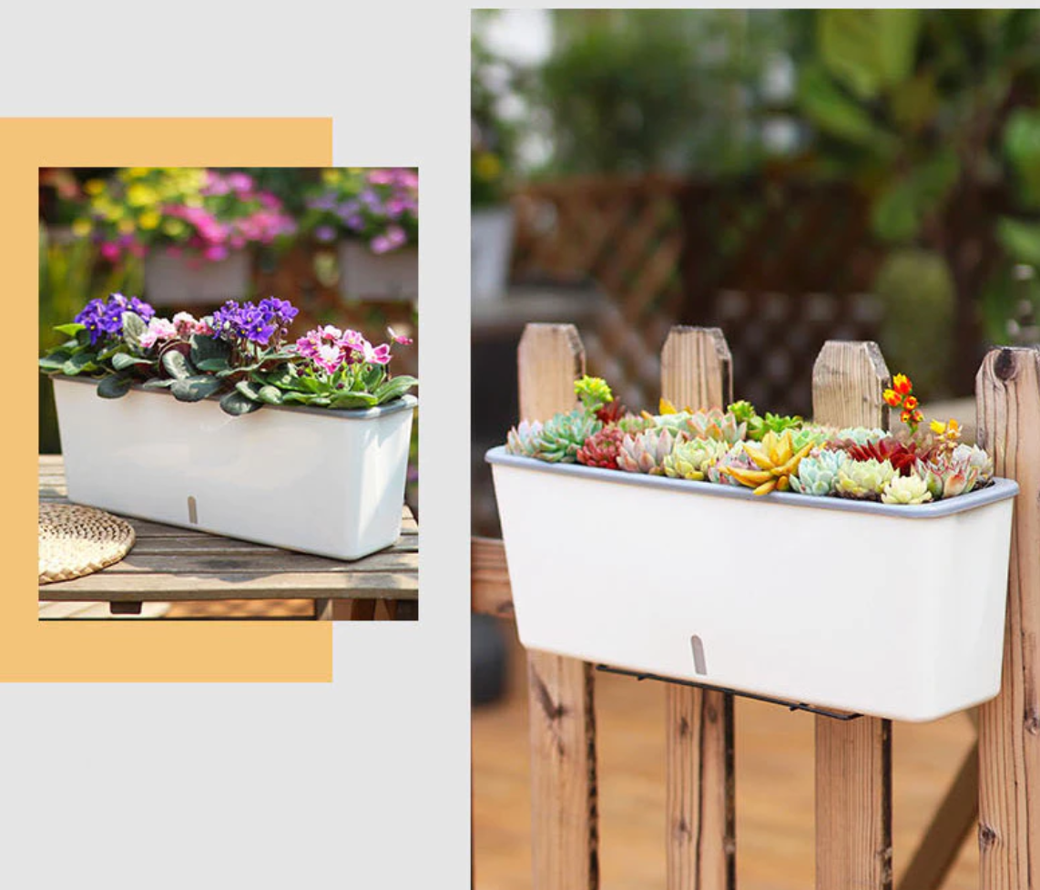 Chậu cảnh có móc treo, có thể treo trên ban công hoặc đặt dưới sàn đều được, chậu có chức năng tự tưới thông minh Chậu cảnh có móc treo, có thể treo trên ban công hoặc đặt dưới sàn đều được, chậu có chức năng tự tưới thông minh