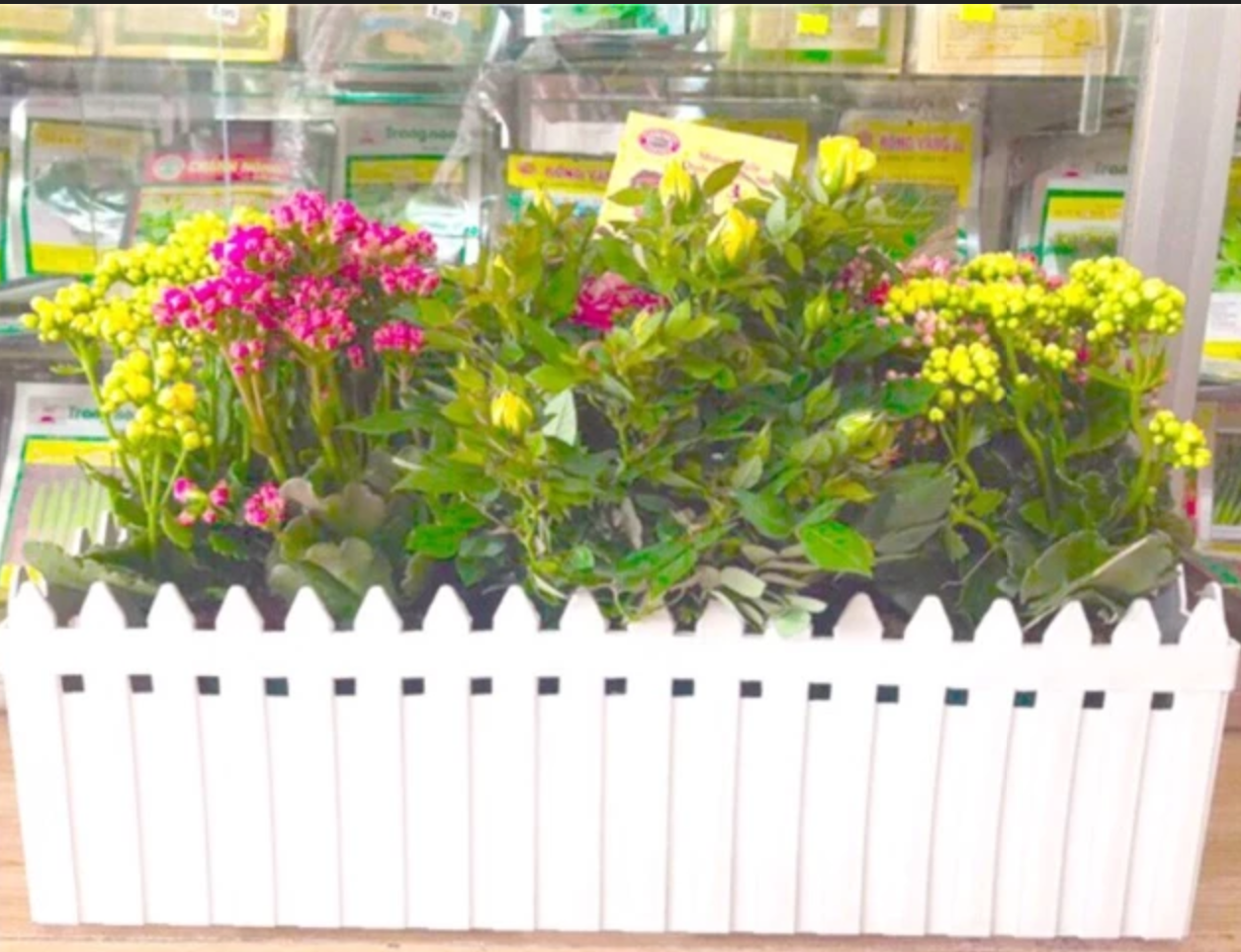 Chậu Trồng Cây Ban Công Hàng Rào - Tặng Kèm Vỉ Lưới Thoát Nước! Chậu Trồng Cây Ban Công Hàng Rào - Tặng Kèm Vỉ Lưới Thoát Nước!