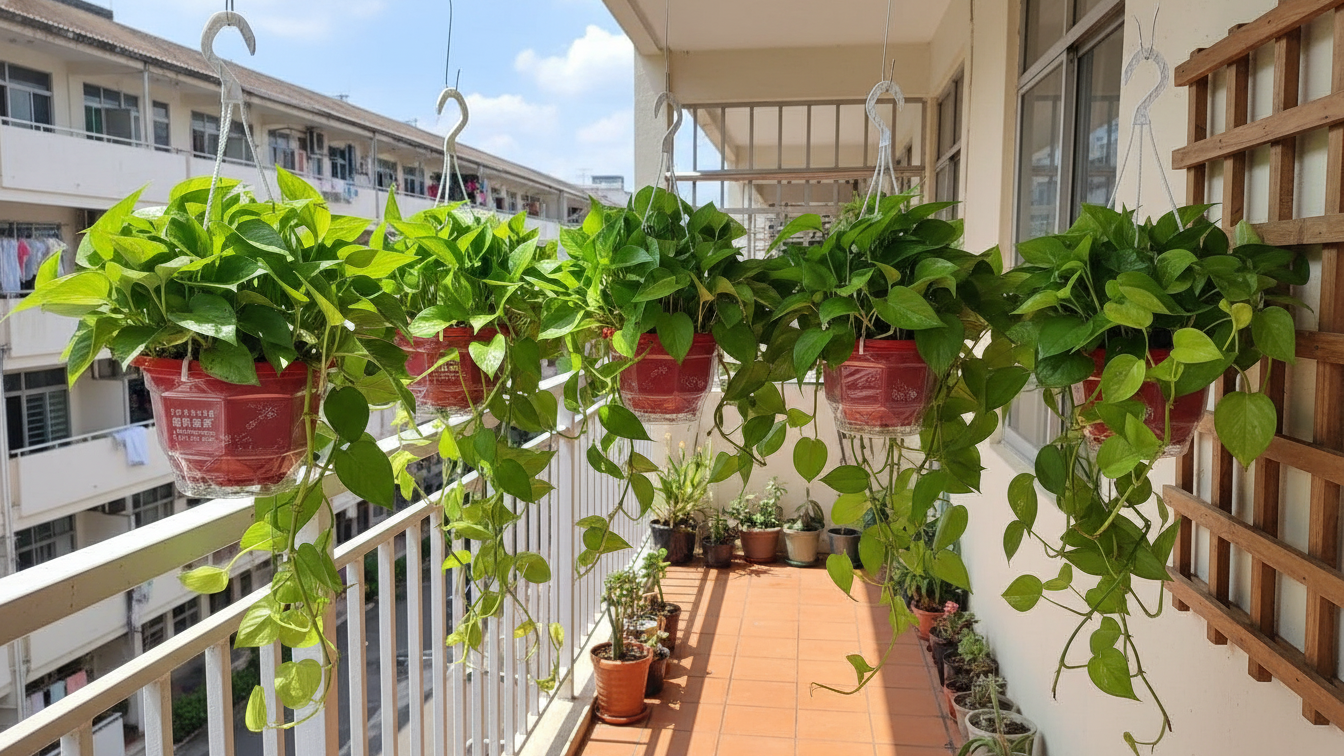 Chậu treo ban công vạn niên thanh – xanh mướt, treo lên là đẹp ngay. Chậu treo ban công vạn niên thanh – xanh mướt, treo lên là đẹp ngay.