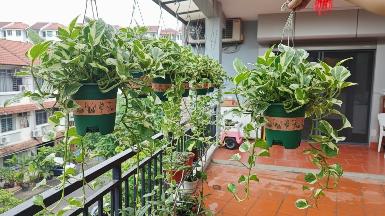 Ban công “chill” hơn mỗi ngày với chậu treo ban công vạn niên thanh. Ban công “chill” hơn mỗi ngày với chậu treo ban công vạn niên thanh.