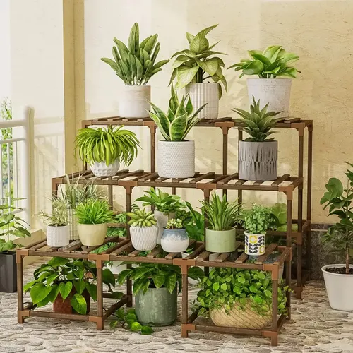 Kệ Để Cây Cảnh Gỗ Tự Nhiên- Thêm Sắc Xanh Cho Ngôi Nhà Bạn.