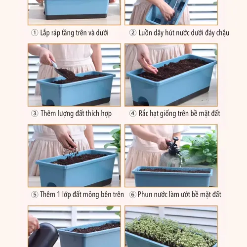 🌿 Chậu Nhựa Trồng Rau Sạch – Dễ Dàng Sử Dụng, Tiết Kiệm Chi Phí.