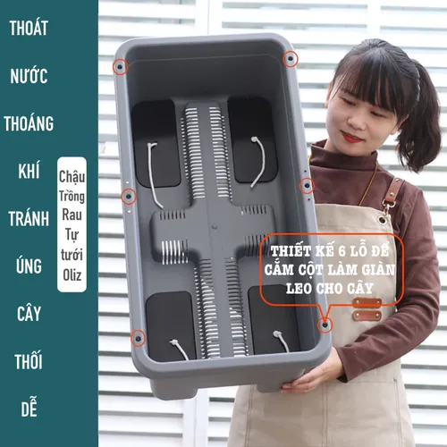 ✨ Chậu Trồng Rau Sân Thượng Thông Minh - Tối Ưu Không Gian.