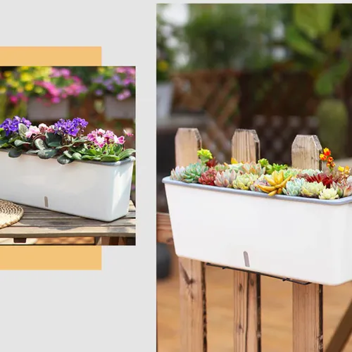 🌿Chậu Trồng Cây Ban Công Cao Cấp- Tự Tưới MONROVIA SC06- Đẹp Mắt, Bền Lâu.