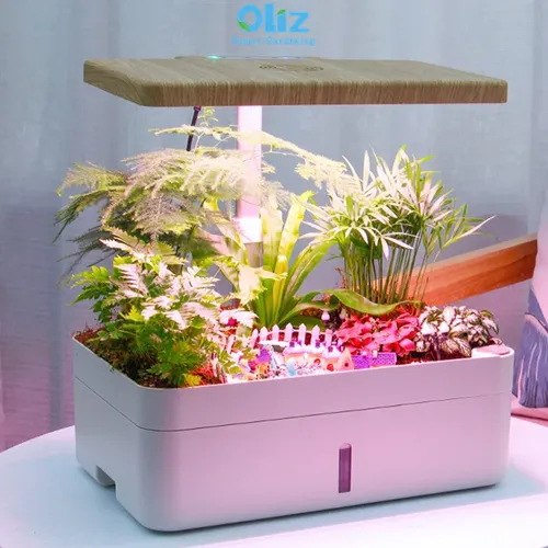 🌻 Chậu Cây Thông Minh Tự Tưới Oliz Z204 – Có Đèn Chiếu Sáng Quang Hợp Cho Cây.