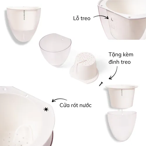 🌸Chậu Ban Công Tự Tưới- K01 MONROVIA- Tô Điểm Không Gian Sống.