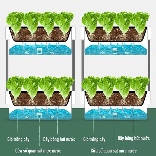 🌟 Chậu trồng rau 3 tầng- Tiết Kiệm Không Gian, Hiệu Quả Cao.