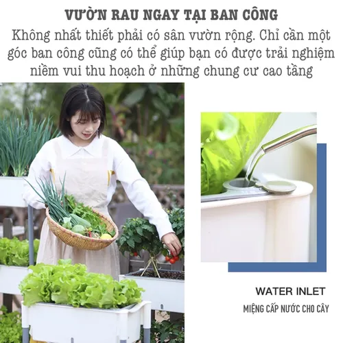 🌟 Chậu trồng rau 3 tầng- Tiết Kiệm Không Gian, Hiệu Quả Cao.