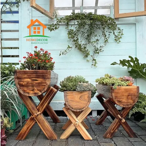 🌱Chậu Gỗ Trồng Cây Ban Công: Nét Mộc Mạc Cho Không Gian Xanh!