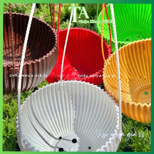 🧑‍🌾Chậu Hoa Treo Ban Công Vân Sọc Cao Cấp- Khám Phá Vẻ Đẹp TINH TẾ!