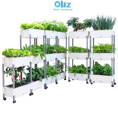 🌟 Chậu trồng rau 3 tầng- Tiết Kiệm Không Gian, Hiệu Quả Cao.