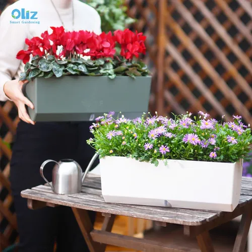 🌺 Chậu Trồng Cây Hình Chữ Nhật –Lựa Chọn Sang Trọng, Đẳng Cấp Cho Không Gian Xanh.