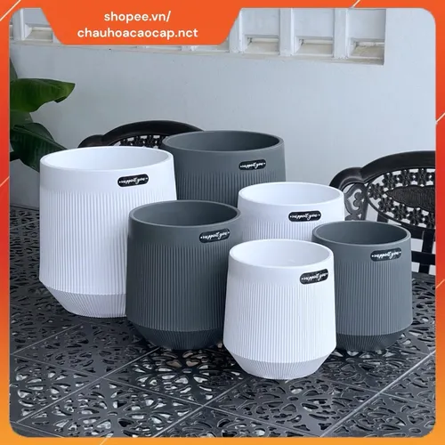 🧑‍🌾Chậu Nhựa Trồng Cây Giả Sứ Cao Cấp - Sang Trọng Như Sứ, Bền Bỉ Gấp Bội!