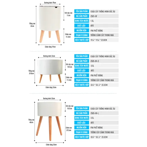 🌱 Chậu Trồng Cây Thông Minh Tự Tưới – Tiện Lợi- Có Chuông Báo Khi Cây Thiếu Nước.