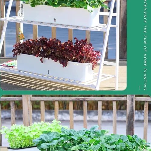 🌿 Chậu Trồng Rau Sân Thượng Thông Minh tự tưới, Không Tốn Công Chăm Sóc.