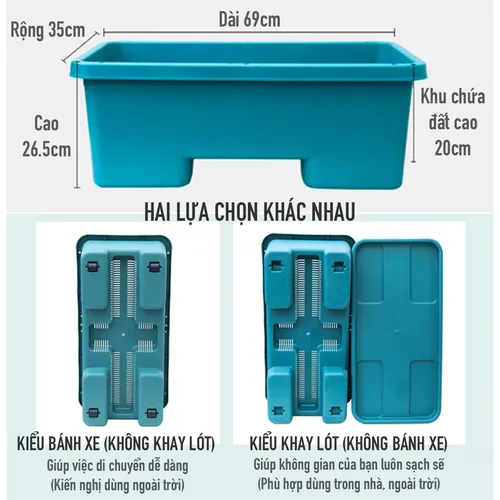 ✨ Chậu Trồng Rau Sân Thượng Thông Minh - Tối Ưu Không Gian.