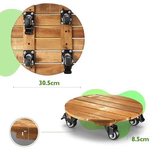 Đế Lót Chậu Cây Có Bánh Xe MONROVIA - Tiện Lợi - Di Chuyển Dễ Dàng, Bảo Vệ Chậu Cây.