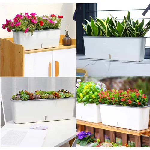 🌿Chậu Trồng Cây Ban Công Cao Cấp- Tự Tưới MONROVIA SC06- Đẹp Mắt, Bền Lâu.