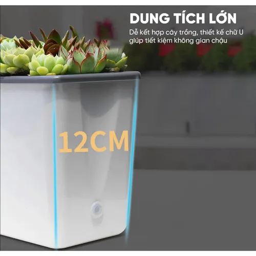 🌿Chậu Trồng Cây Ban Công Cao Cấp- Tự Tưới MONROVIA SC06- Đẹp Mắt, Bền Lâu.