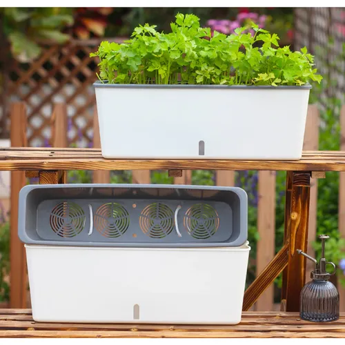 🌿Chậu Trồng Cây Ban Công Cao Cấp- Tự Tưới MONROVIA SC06- Đẹp Mắt, Bền Lâu.