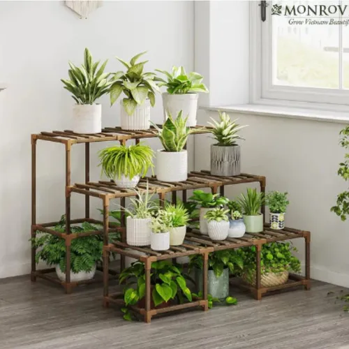 Kệ Để Cây Cảnh Gỗ Tự Nhiên- Thêm Sắc Xanh Cho Ngôi Nhà Bạn.