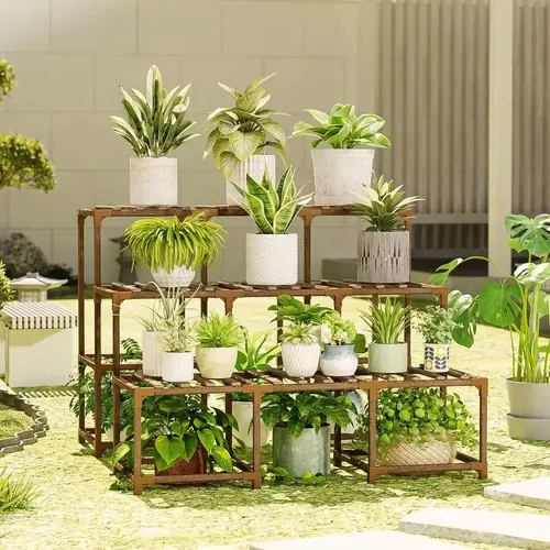 Kệ Để Cây Cảnh Gỗ Tự Nhiên- Thêm Sắc Xanh Cho Ngôi Nhà Bạn.