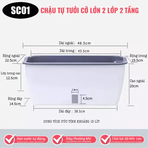 🏡 Chậu Trồng Rau Thông Minh – Tự Động Tưới Nước, Phát Triển Mạnh Mẽ.