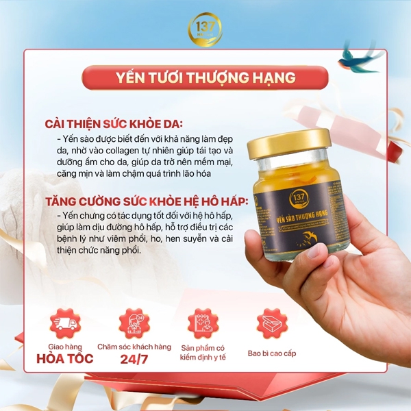 Hộp Quà Vinh Hoa Phú Quý - Yến Sào 137 HN NEST Cao Cấp