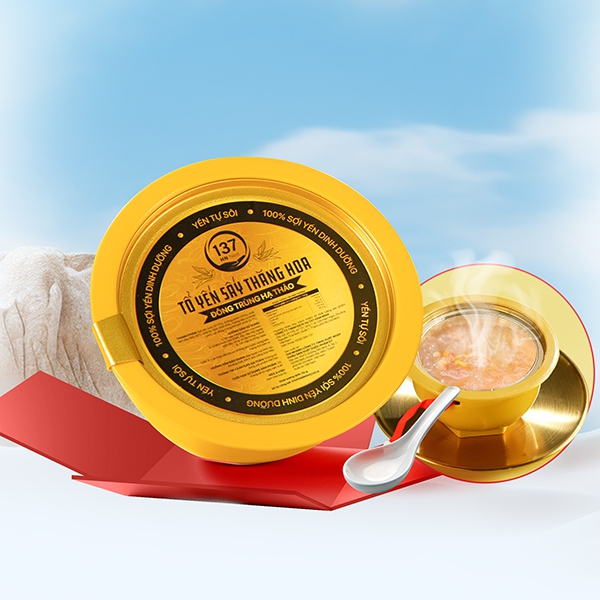 Hộp Quà Tứ Quý An Khang (Đen) - Yến Tự Sôi 137 HN NEST Cao Cấp