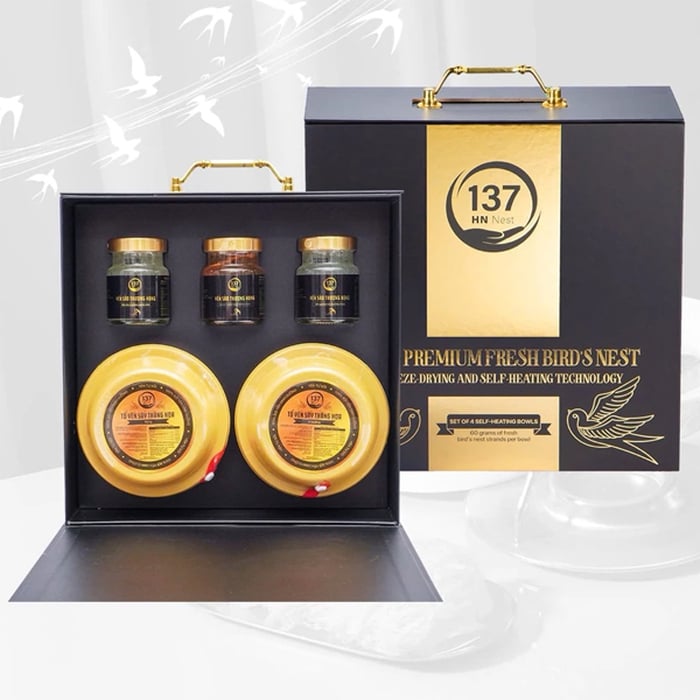 Hộp Quà Vinh Hoa Phú Quý (Đen) - Yến Sào 137 HN NEST Cao Cấp