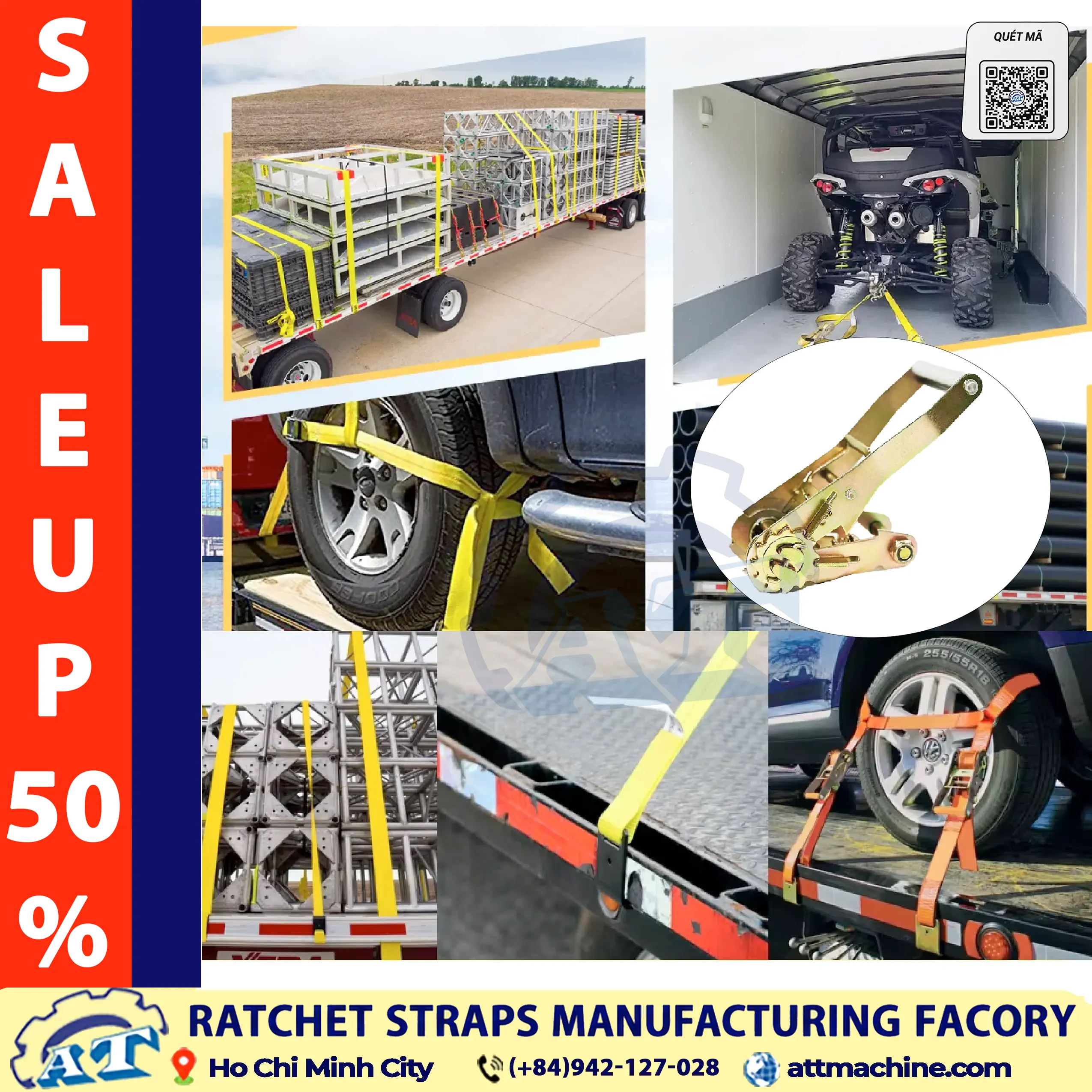 50mm ratchet strap dimensions