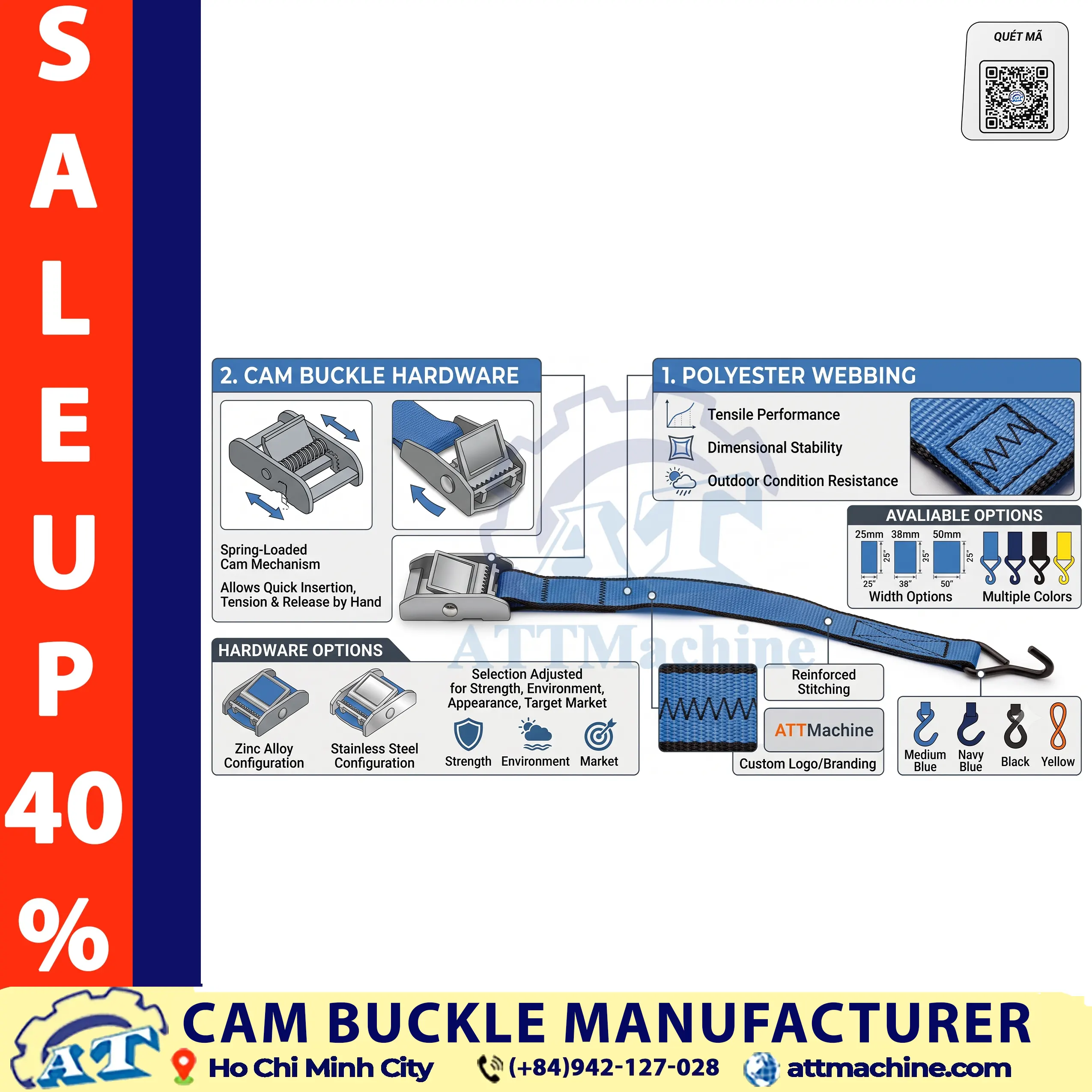 Cam Buckle Strap Construction