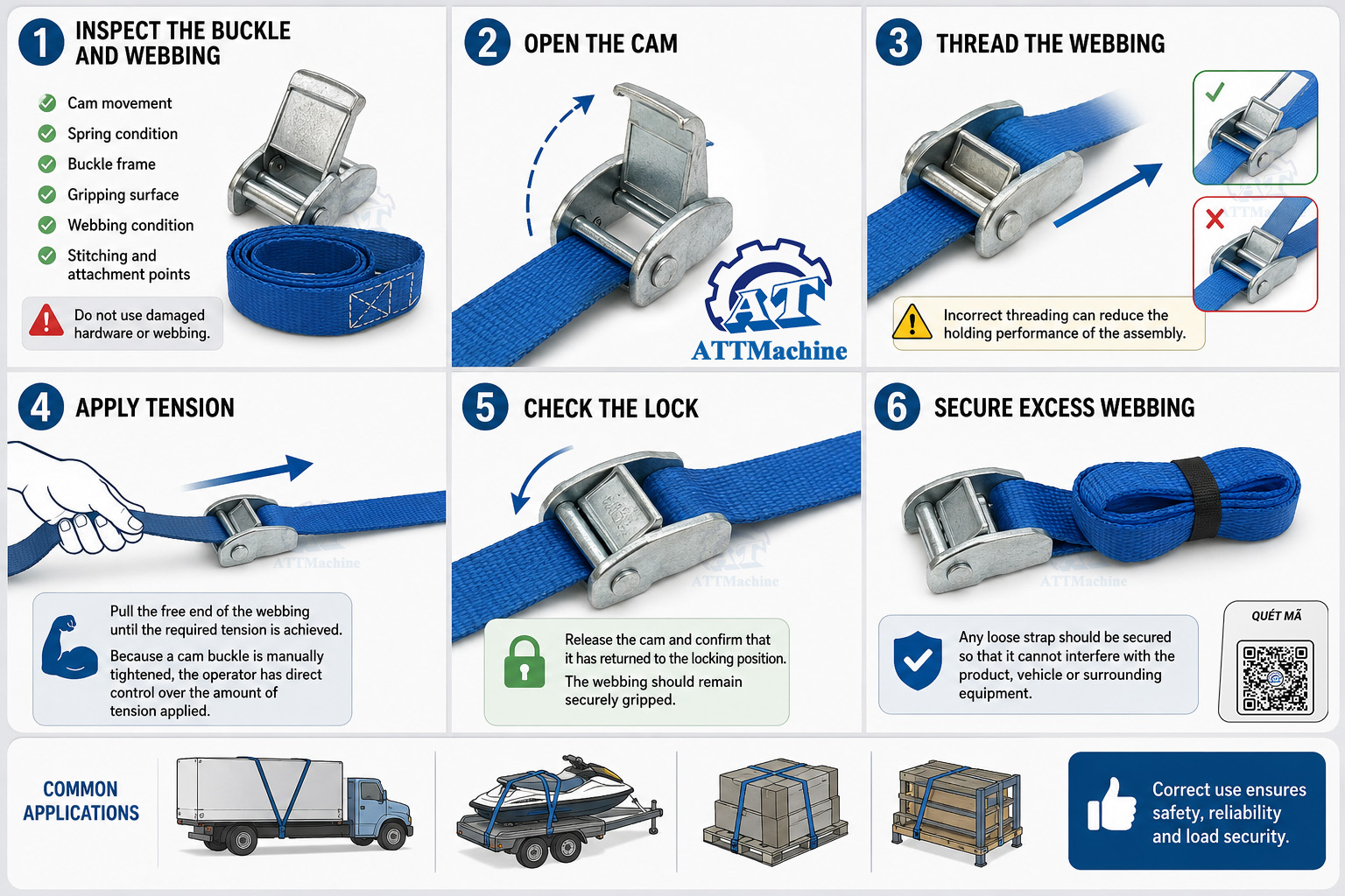 Cam buckle straps: Safety guidelines for use