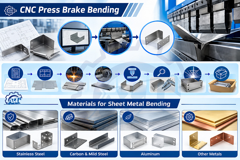 CNC Press Brake Bending Workflow Infographic