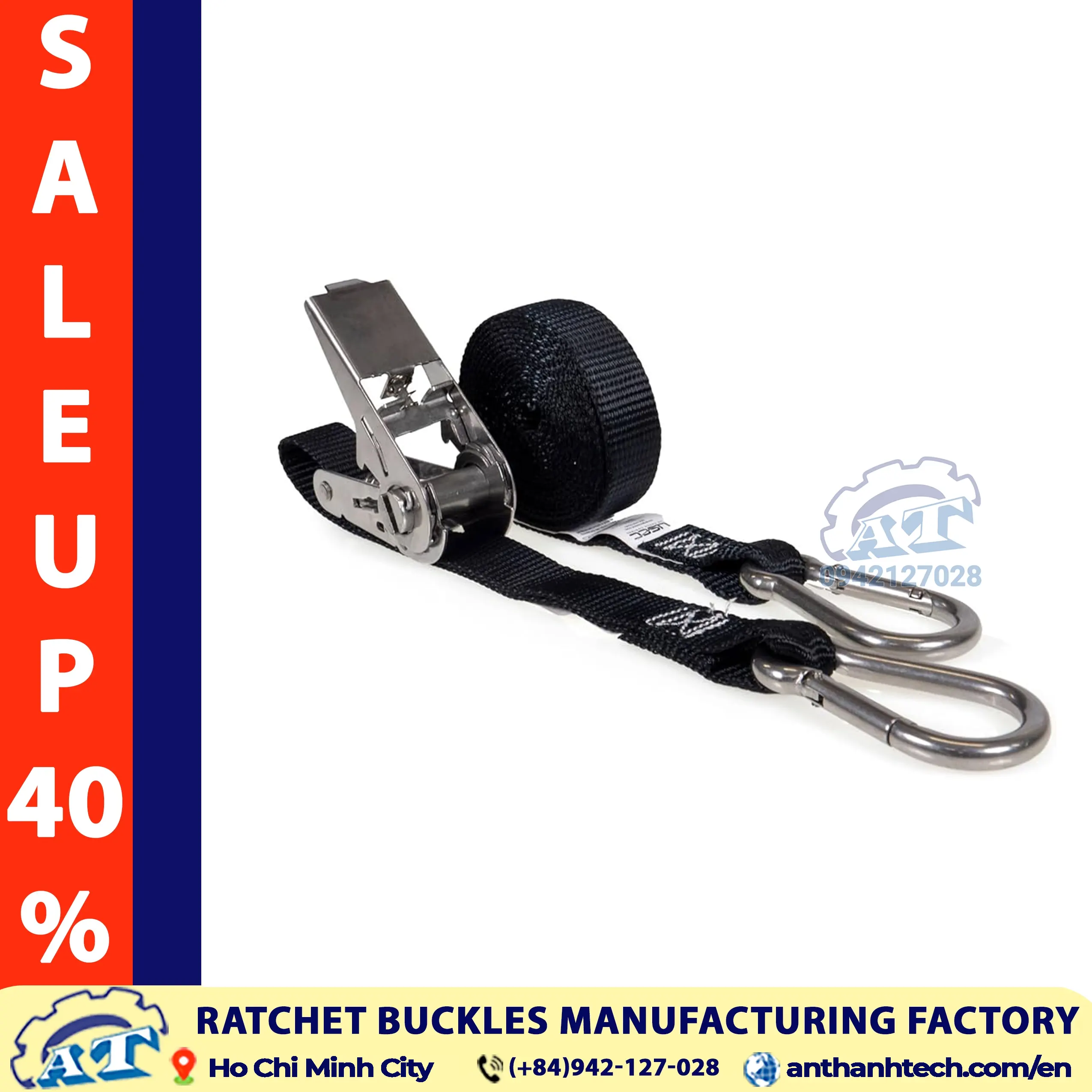 ATT Machine: Stainless Steel Ratchet Strap with Carabiner ...