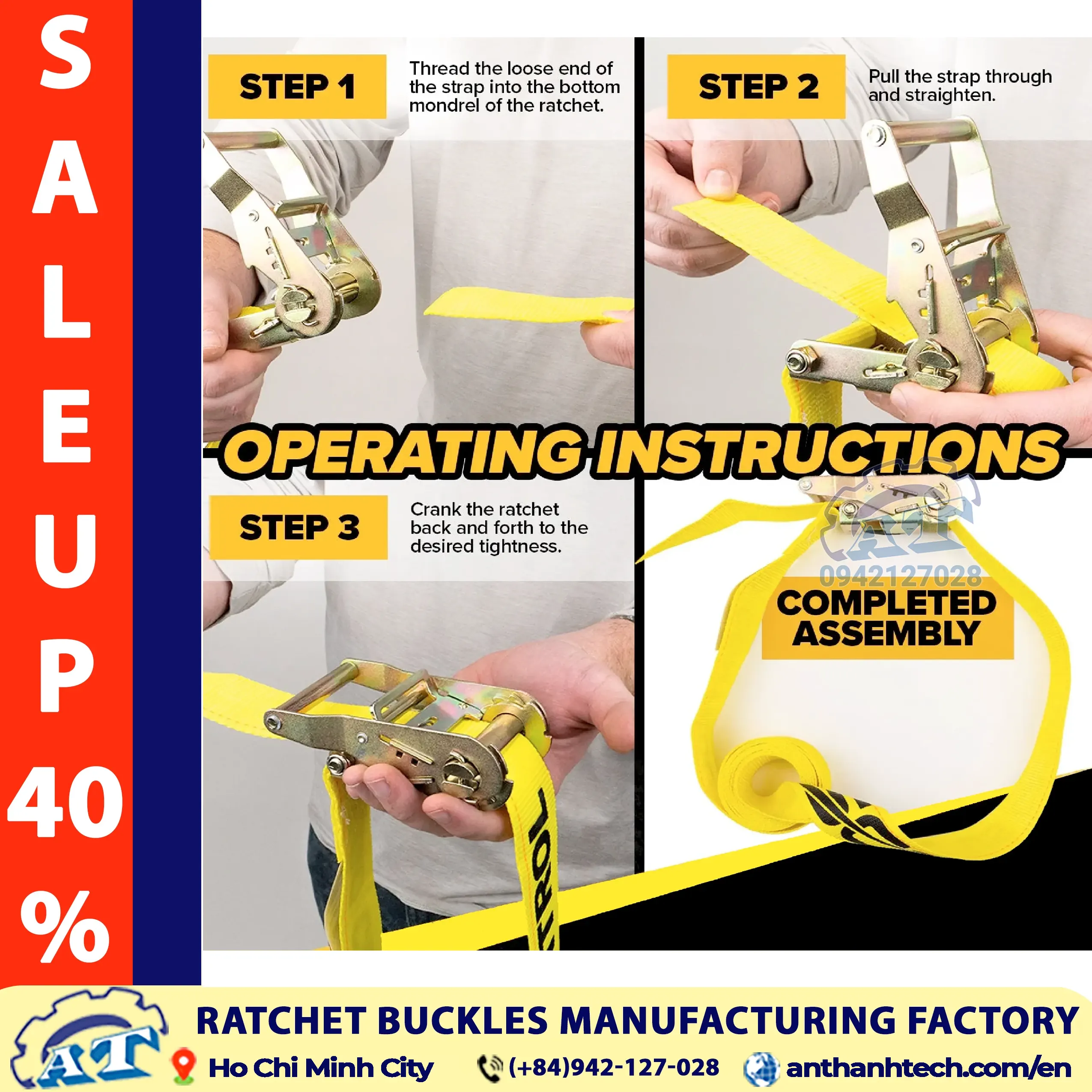 How to tie down a load with ratchet straps
