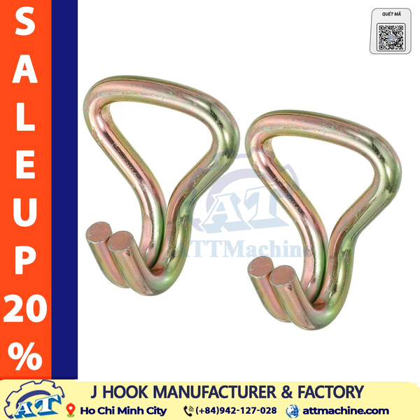 2 Inch J Hook Heavy Duty 5000 daN Breaking Strength