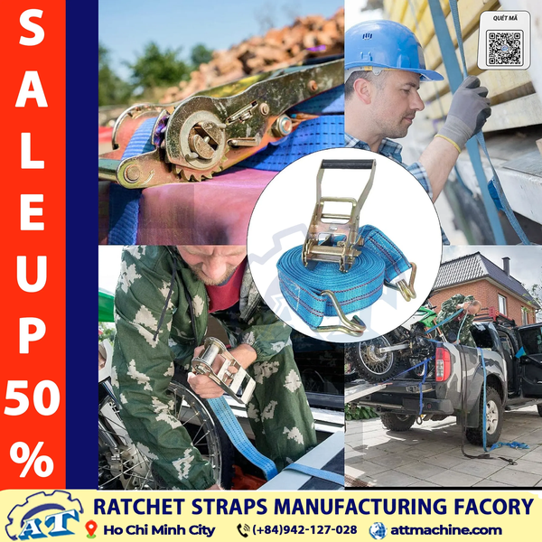 2 Inch Ratchet Straps (3 Ton Capacity)