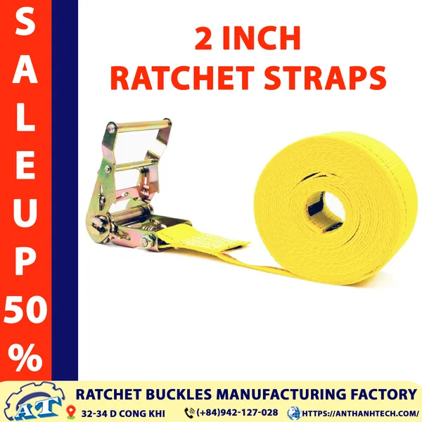 2 Inch Ratchet Straps (5 Ton Capacity)